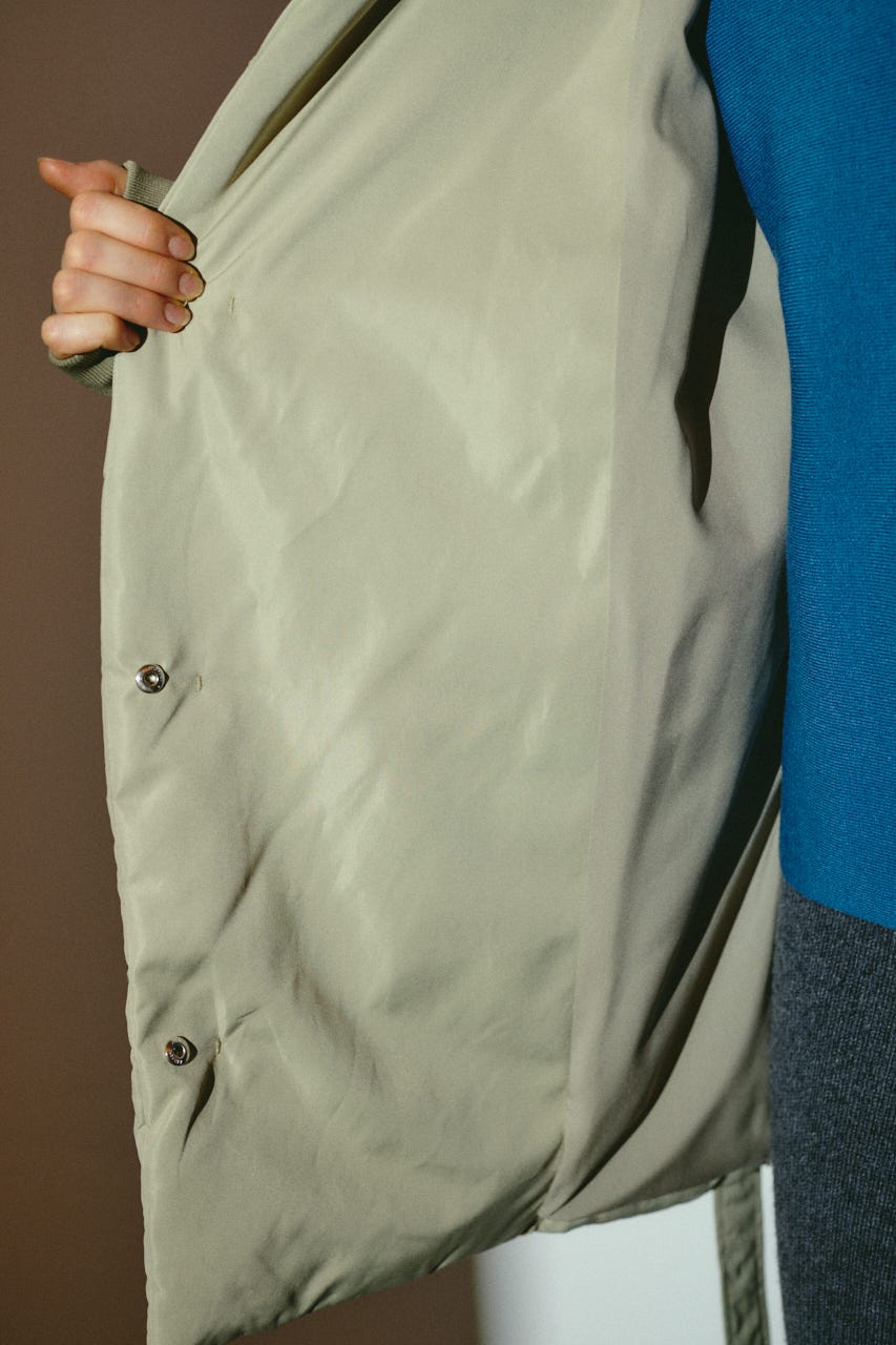 【26FW OUTER PRE ORDER】Dolman short down GREIGE FREE