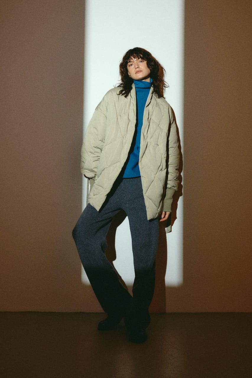 【26FW OUTER PRE ORDER】Dolman short down GREIGE FREE
