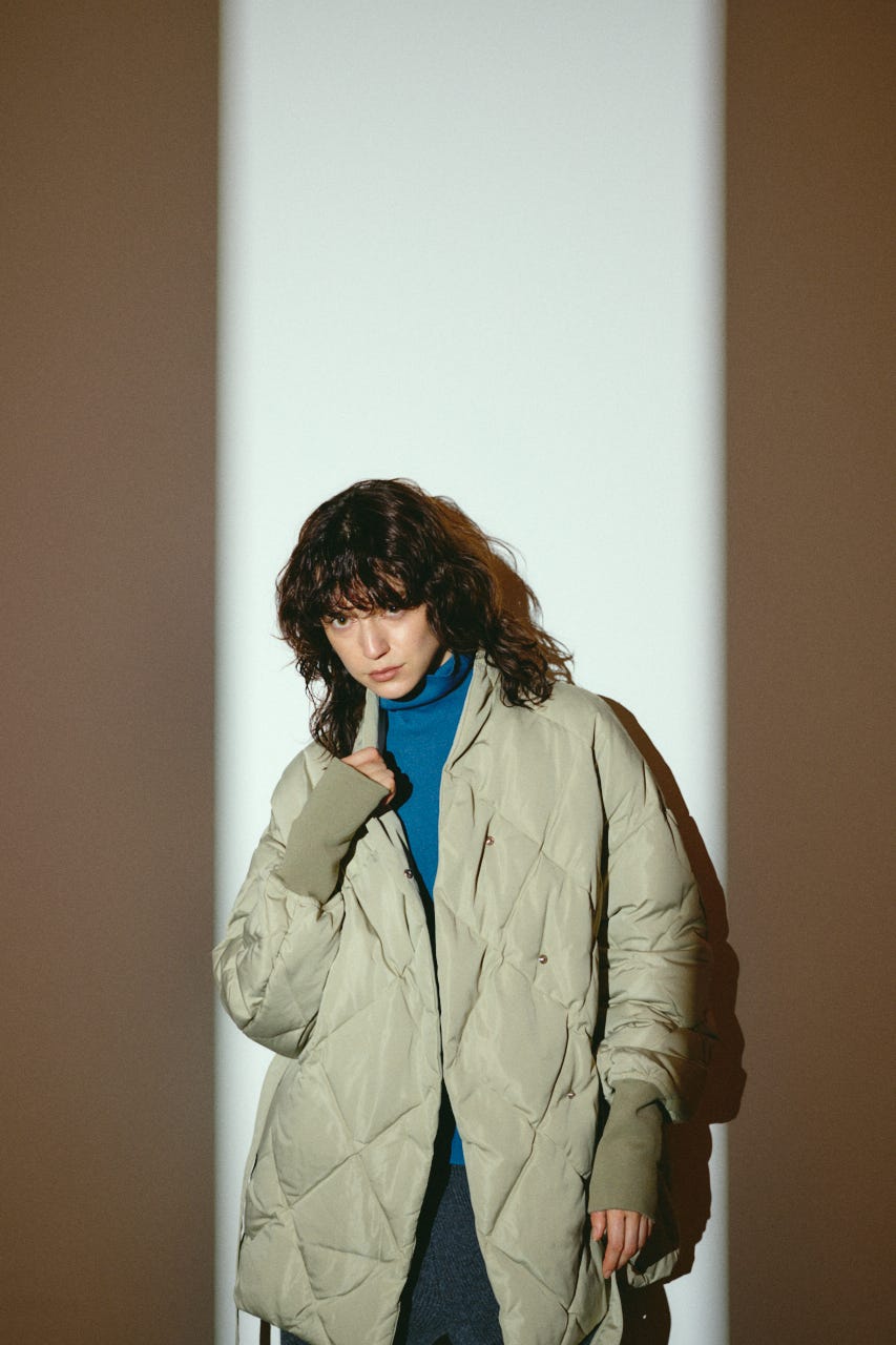 【26FW OUTER PRE ORDER】Dolman short down GREIGE FREE