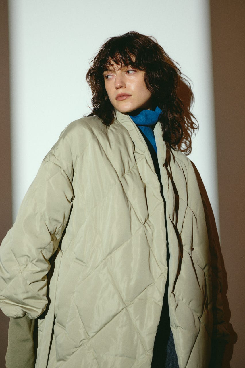 【26FW OUTER PRE ORDER】Dolman short down GREIGE FREE