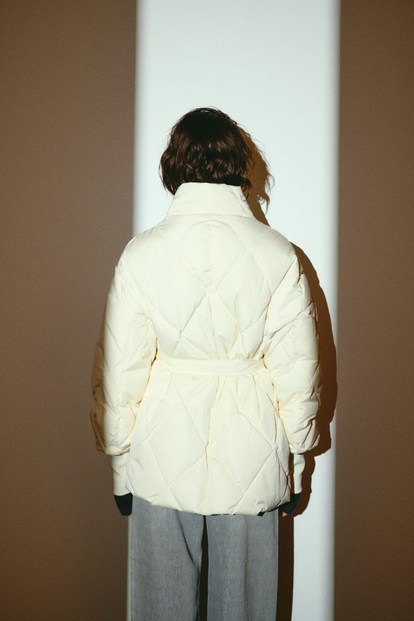 【26FW OUTER PRE ORDER】Dolman short down IVOY FREE