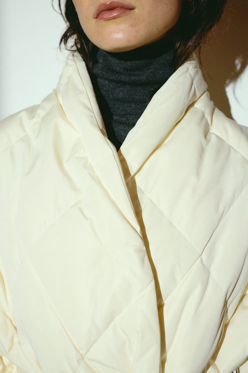 【26FW OUTER PRE ORDER】Dolman short down IVOY FREE