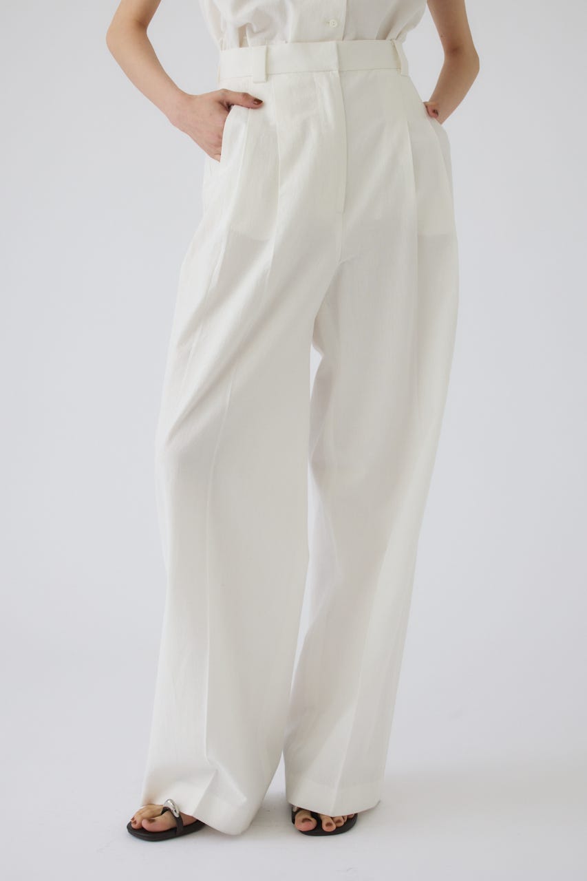 7/1- order start Linen mix slacks WHT 36
