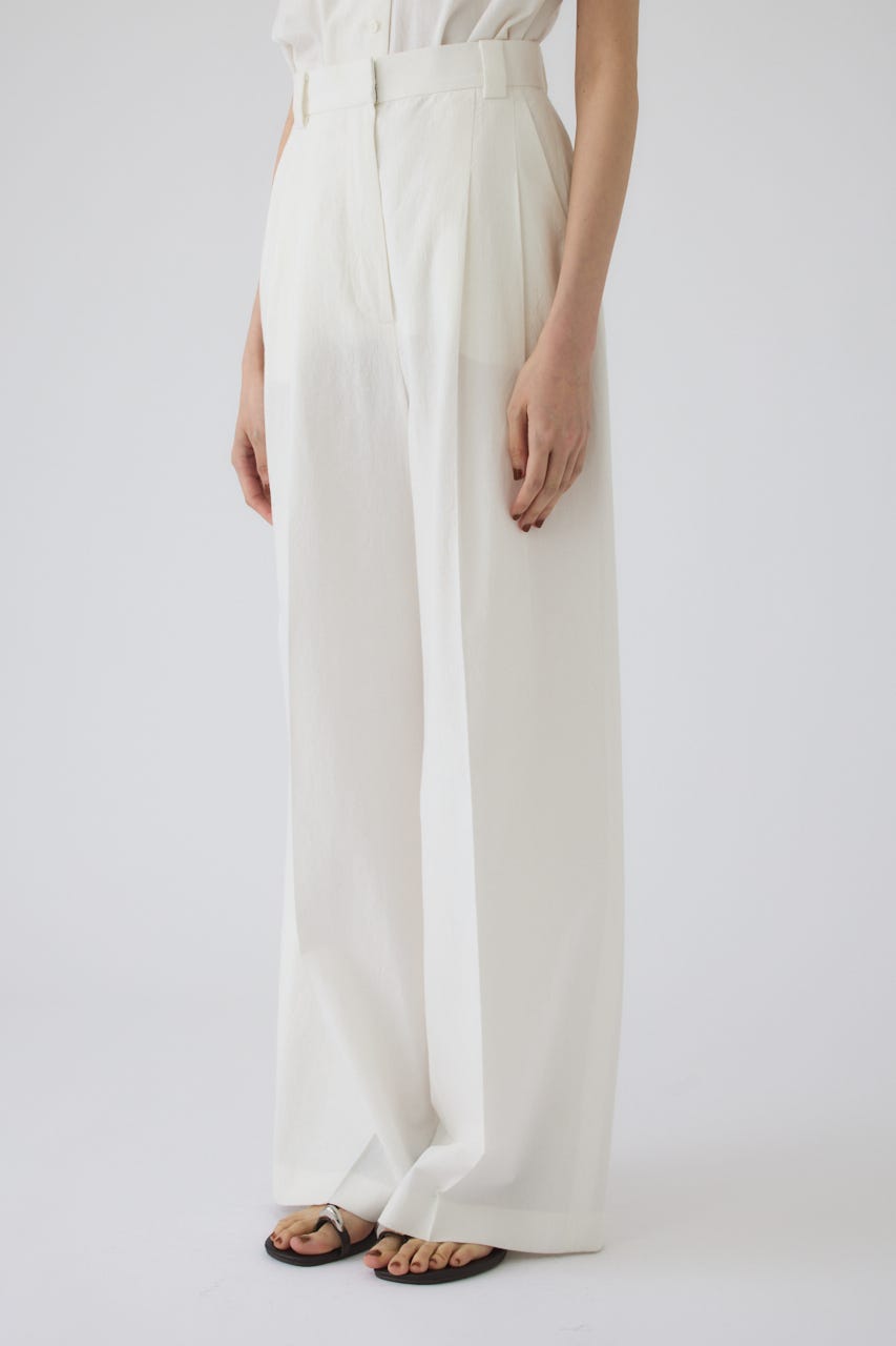 7/1- order start Linen mix slacks WHT 36