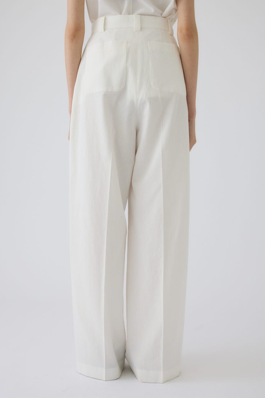 7/1- order start Linen mix slacks WHT 36