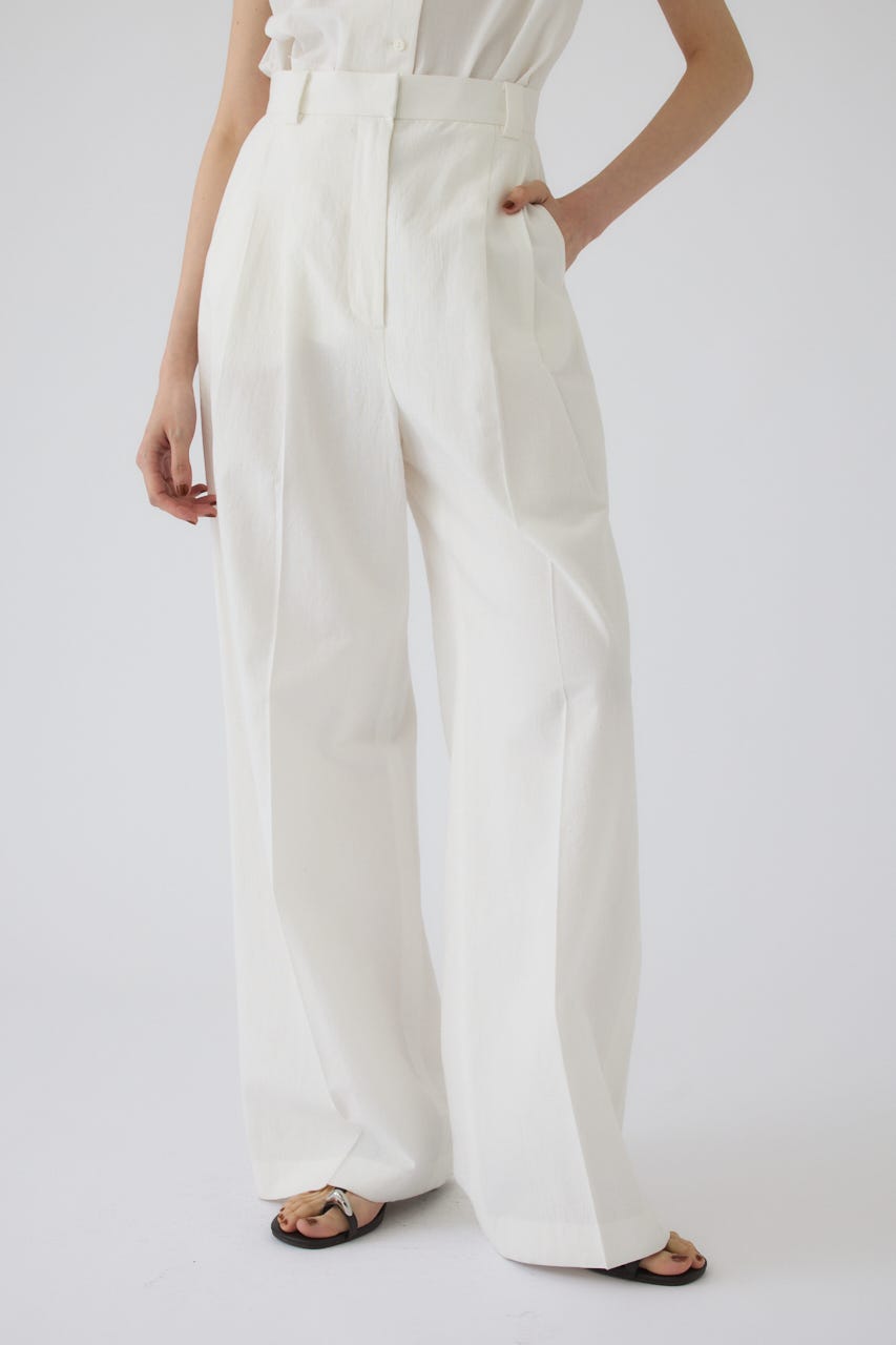 7/1- order start Linen mix slacks WHT 36