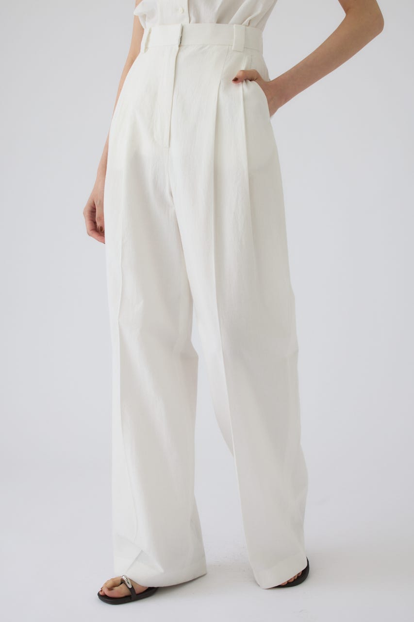 7/1- order start Linen mix slacks WHT 36