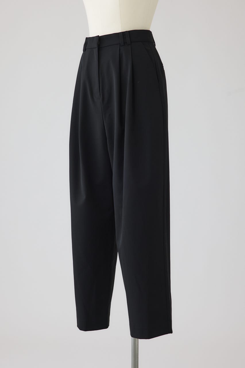 W tuck wool slacks BLK 36