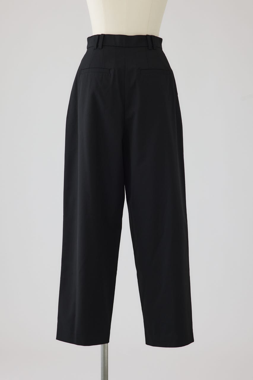 W tuck wool slacks BLK 36