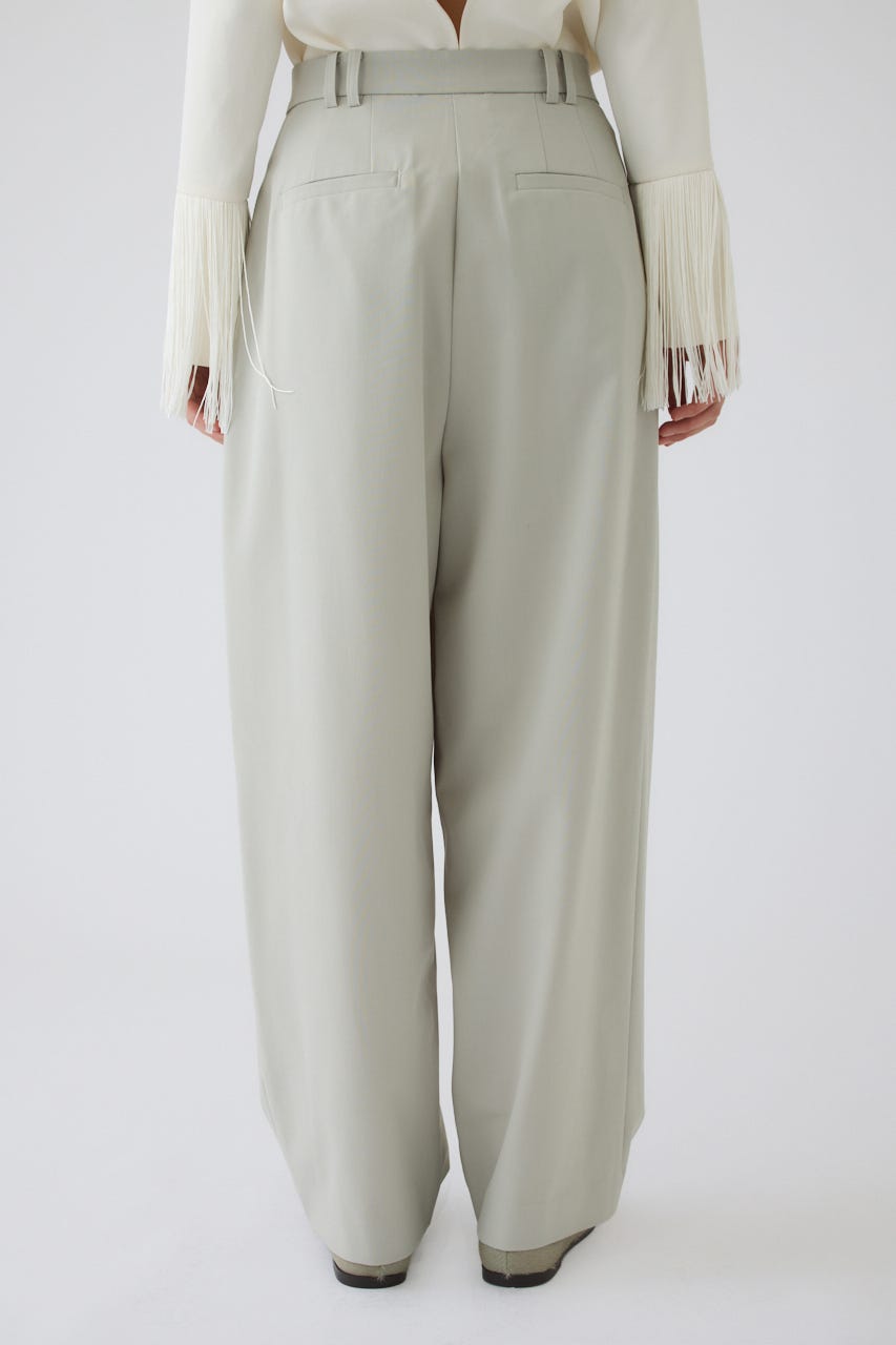 W tuck wool slacks L/BEG 38