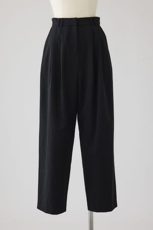 W tuck wool slacks