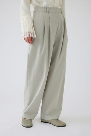 W tuck wool slacks