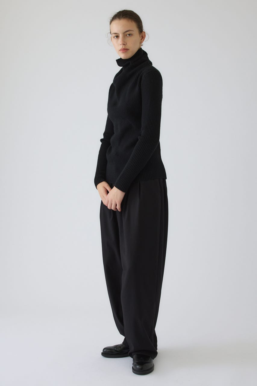 9/16- order start W tuck wide slacks BLK 38
