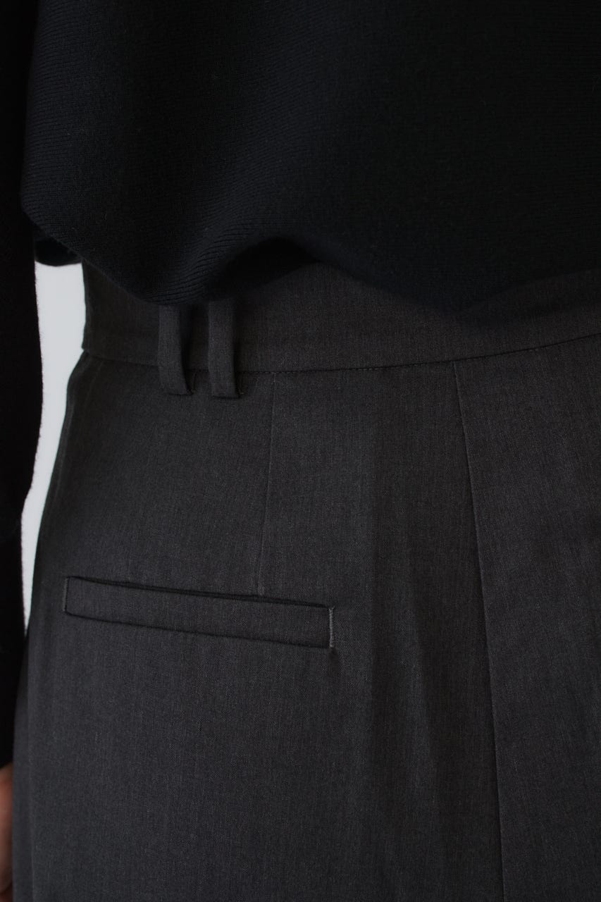 9/16- order start W tuck wide slacks GRY 38