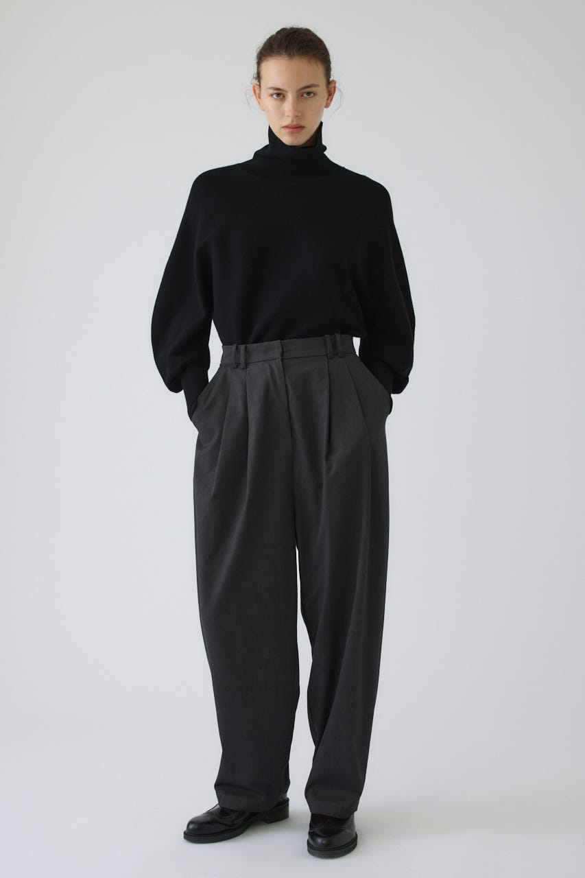 9/16- order start W tuck wide slacks GRY 38