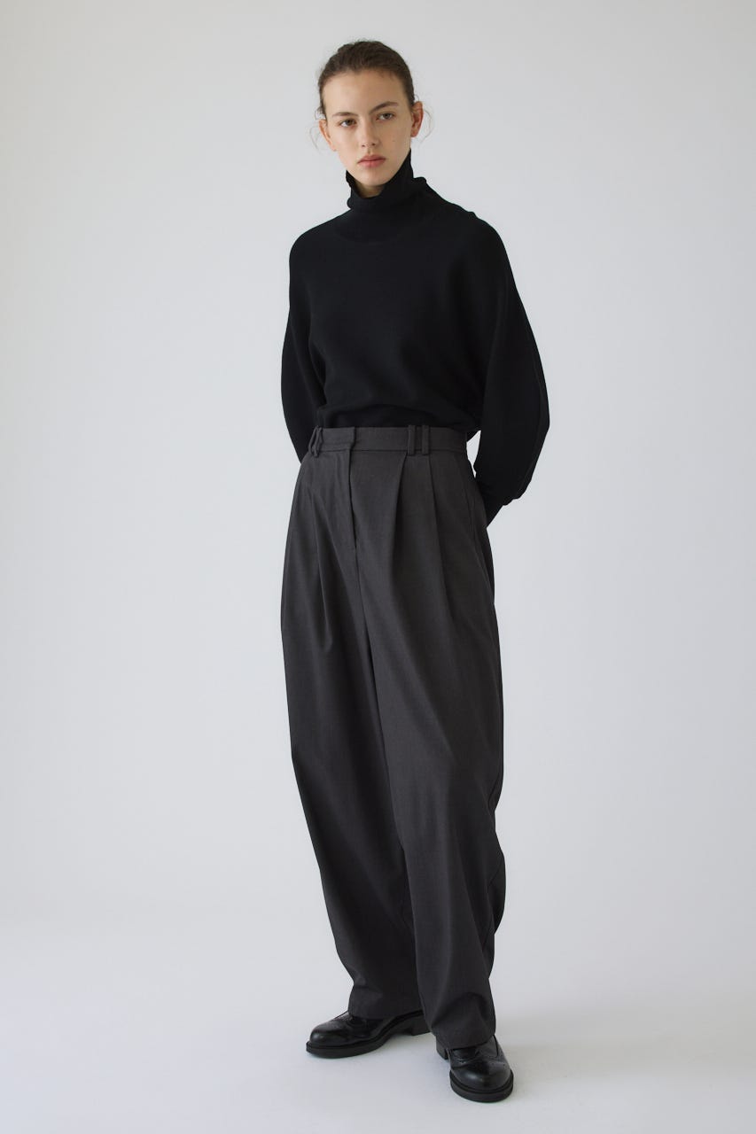 9/16- order start W tuck wide slacks GRY 38