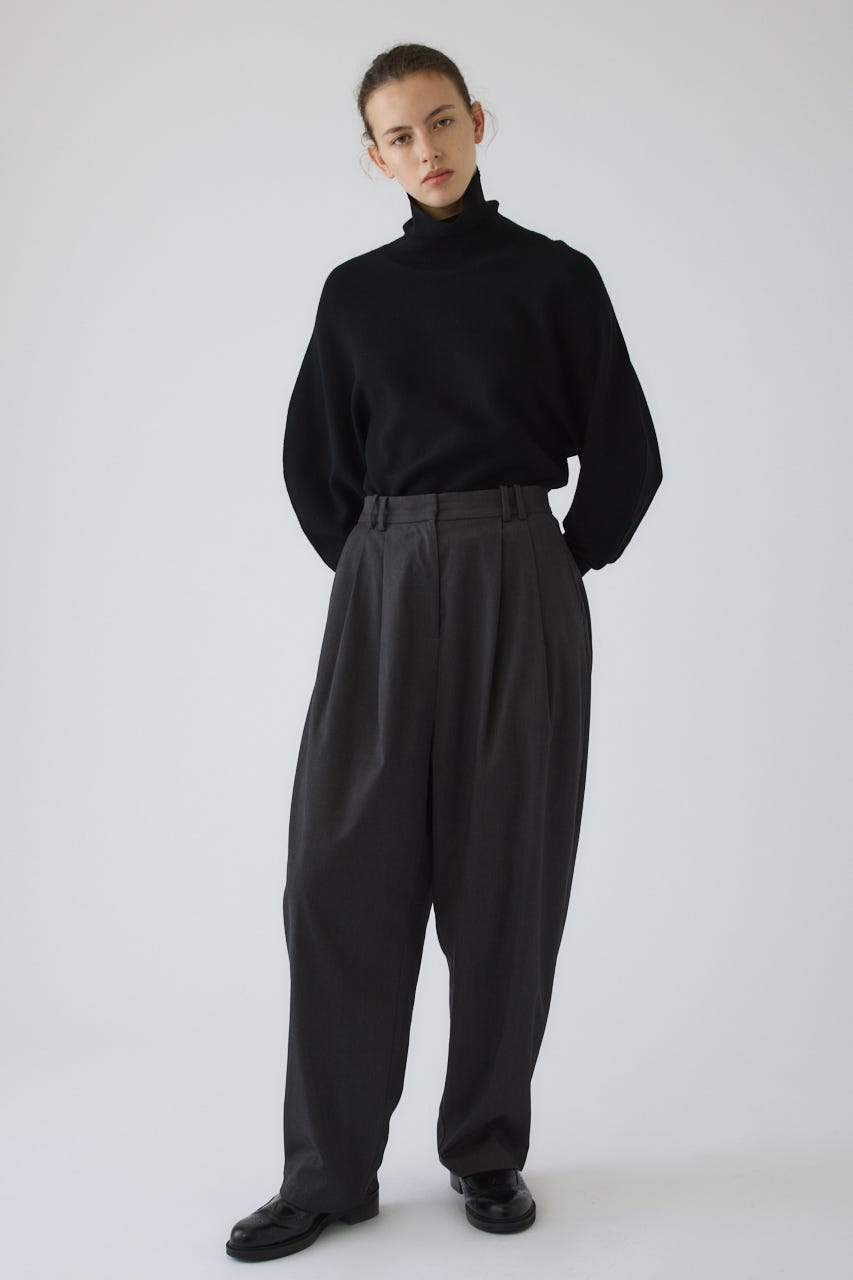 9/16- order start W tuck wide slacks GRY 38