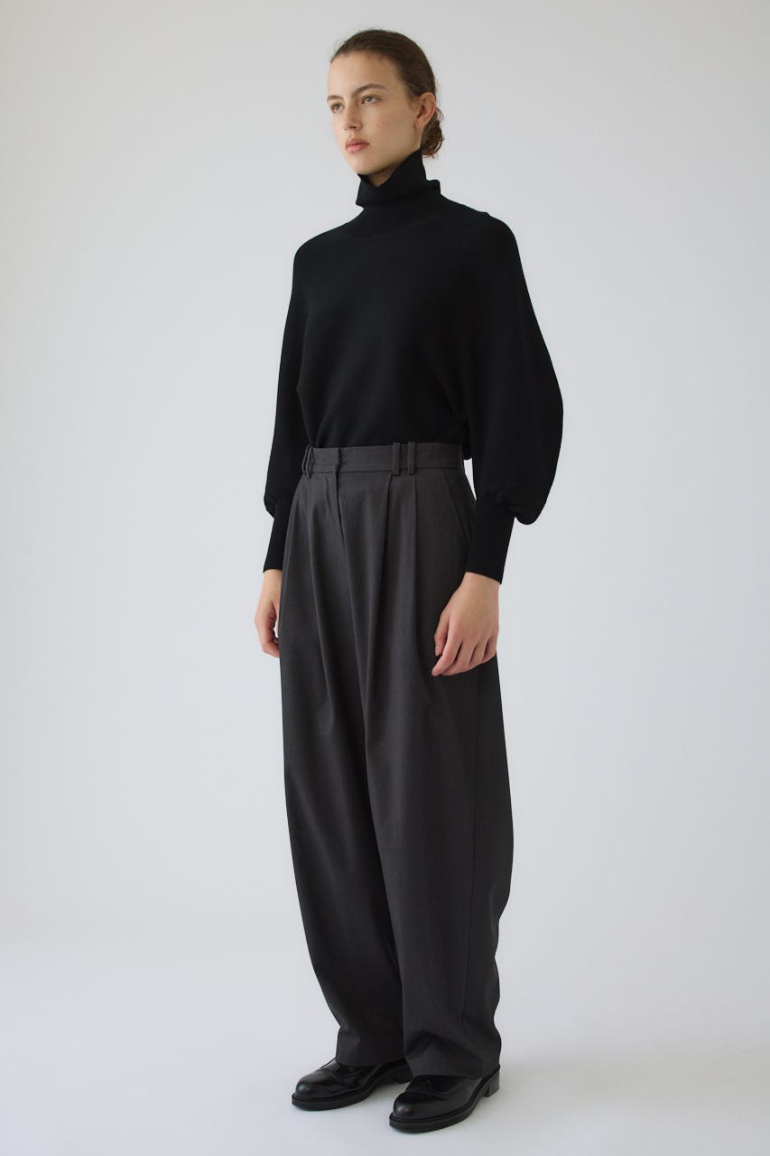 9/16- order start W tuck wide slacks GRY 38