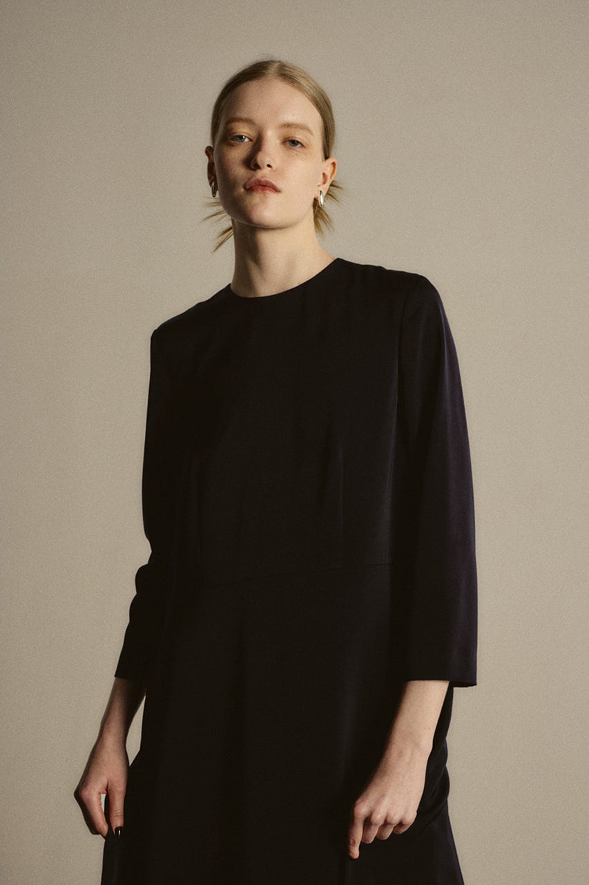 【26FW PRE ORDER】Back flap noble dress BLK 36