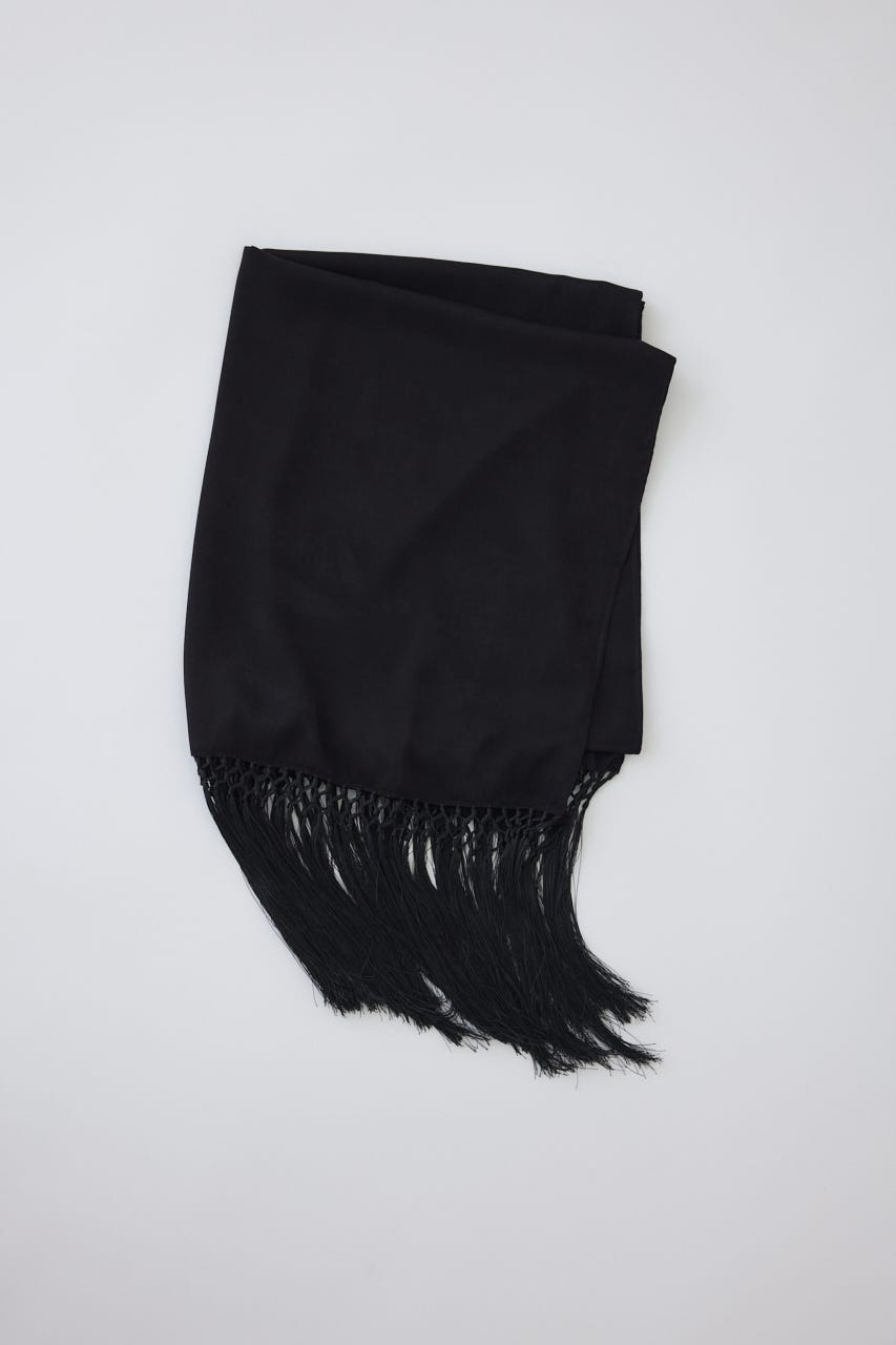 【26FW PRE ORDER】Flowing long stole BLK FREE