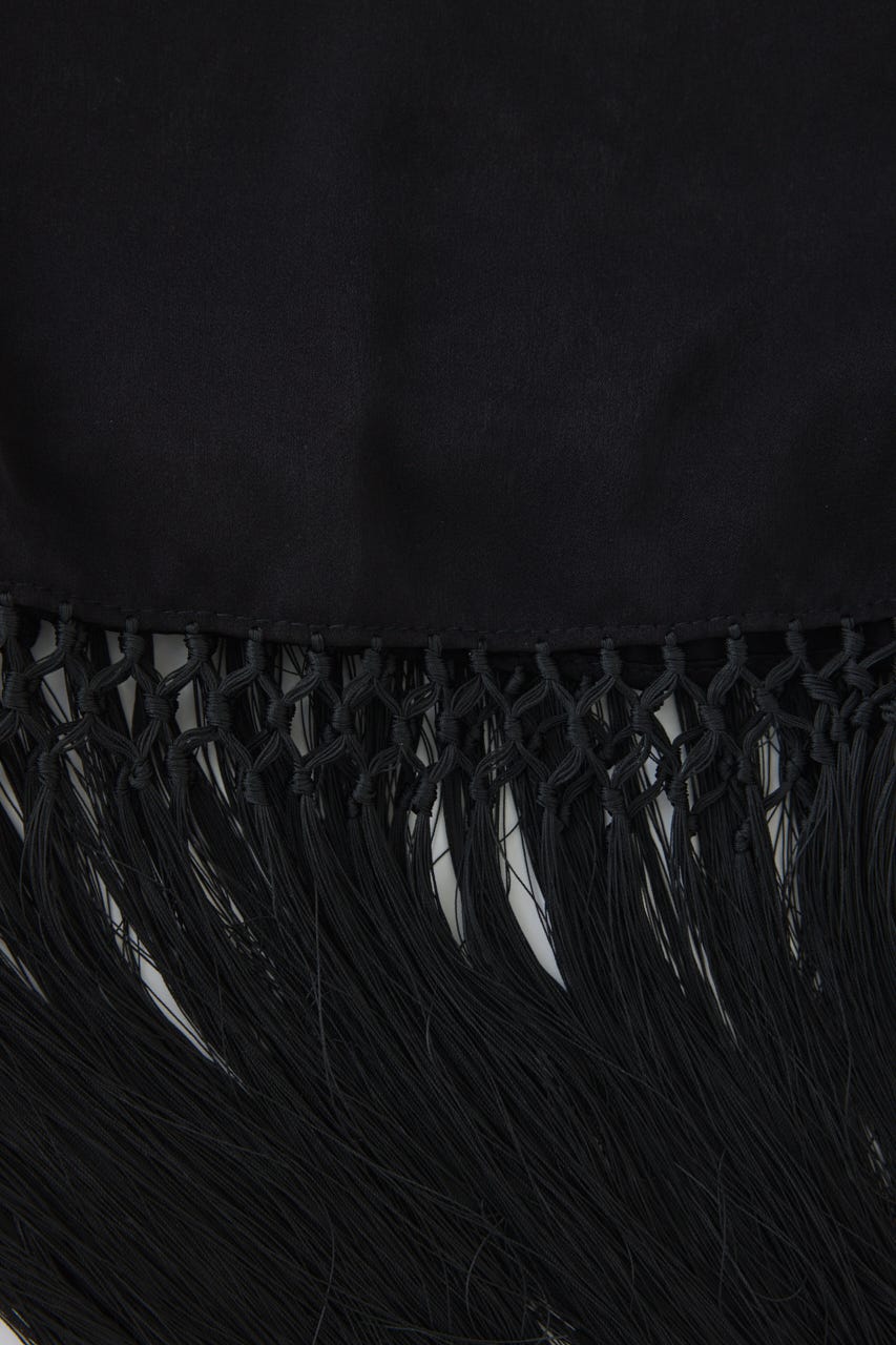 【26FW PRE ORDER】Flowing long stole BLK FREE