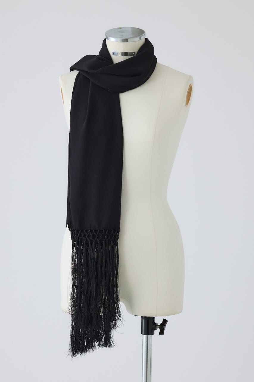 【26FW PRE ORDER】Flowing long stole BLK FREE