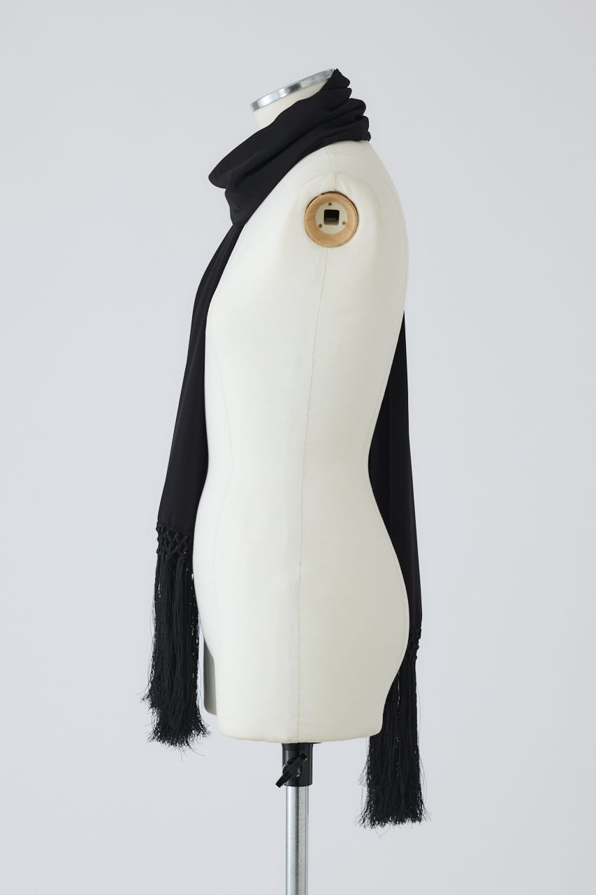 【26FW PRE ORDER】Flowing long stole BLK FREE