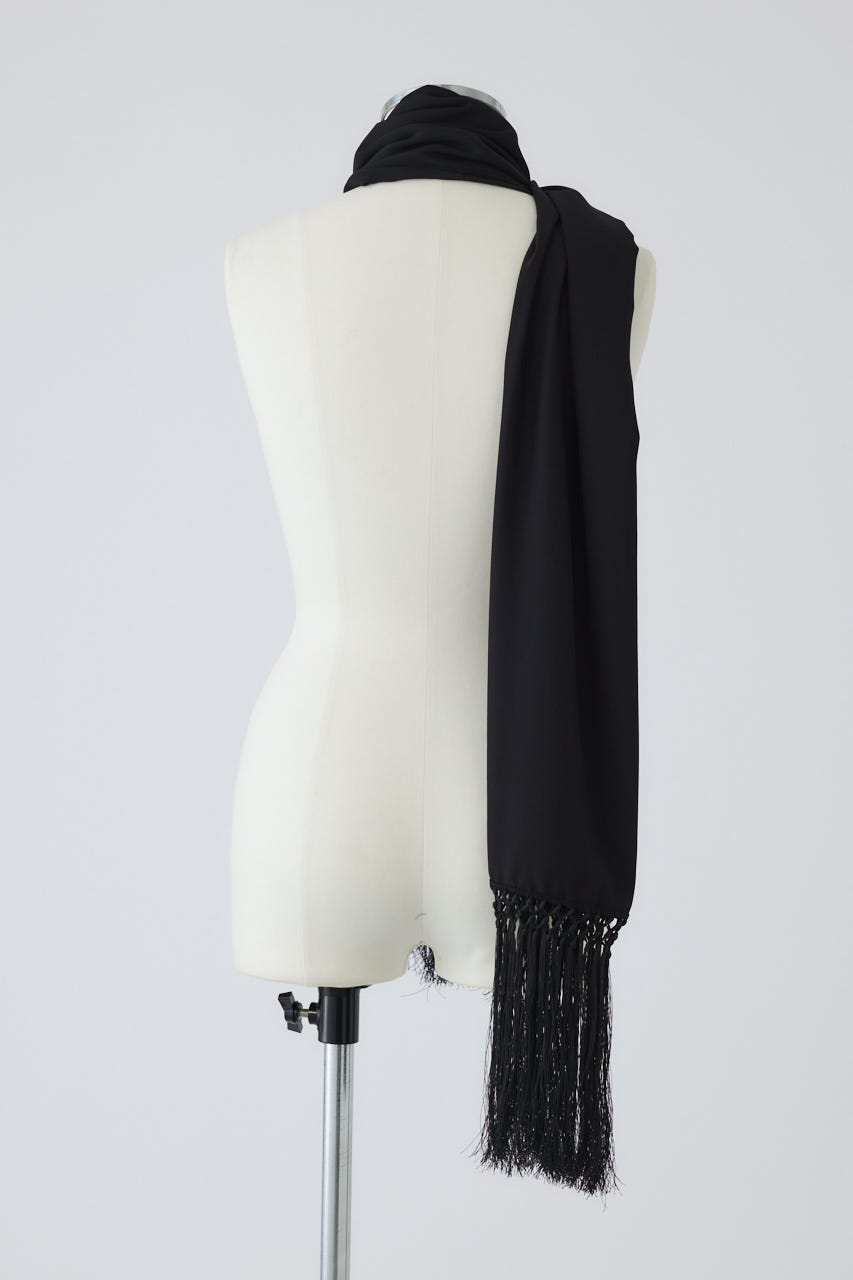 【26FW PRE ORDER】Flowing long stole BLK FREE