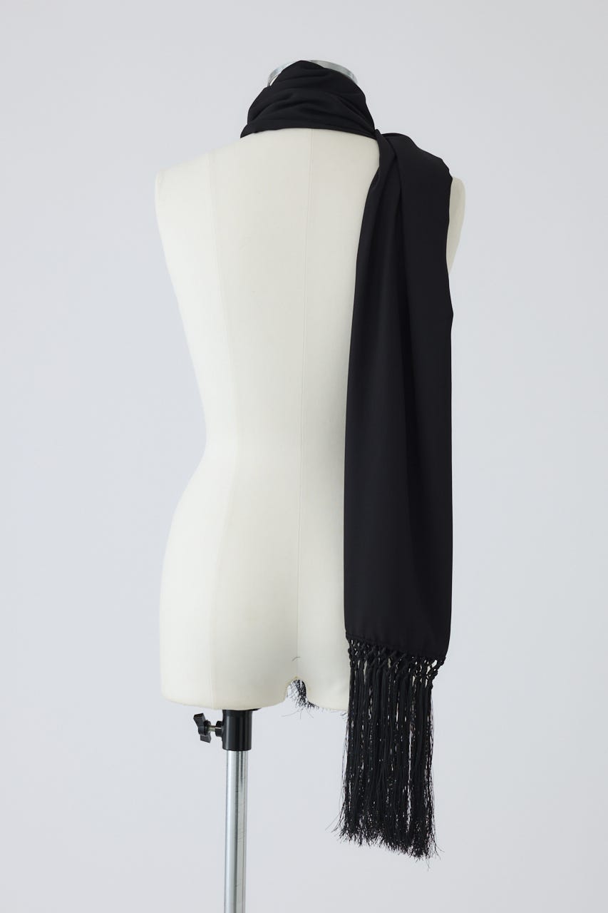【26FW PRE ORDER】Flowing long stole BLK FREE