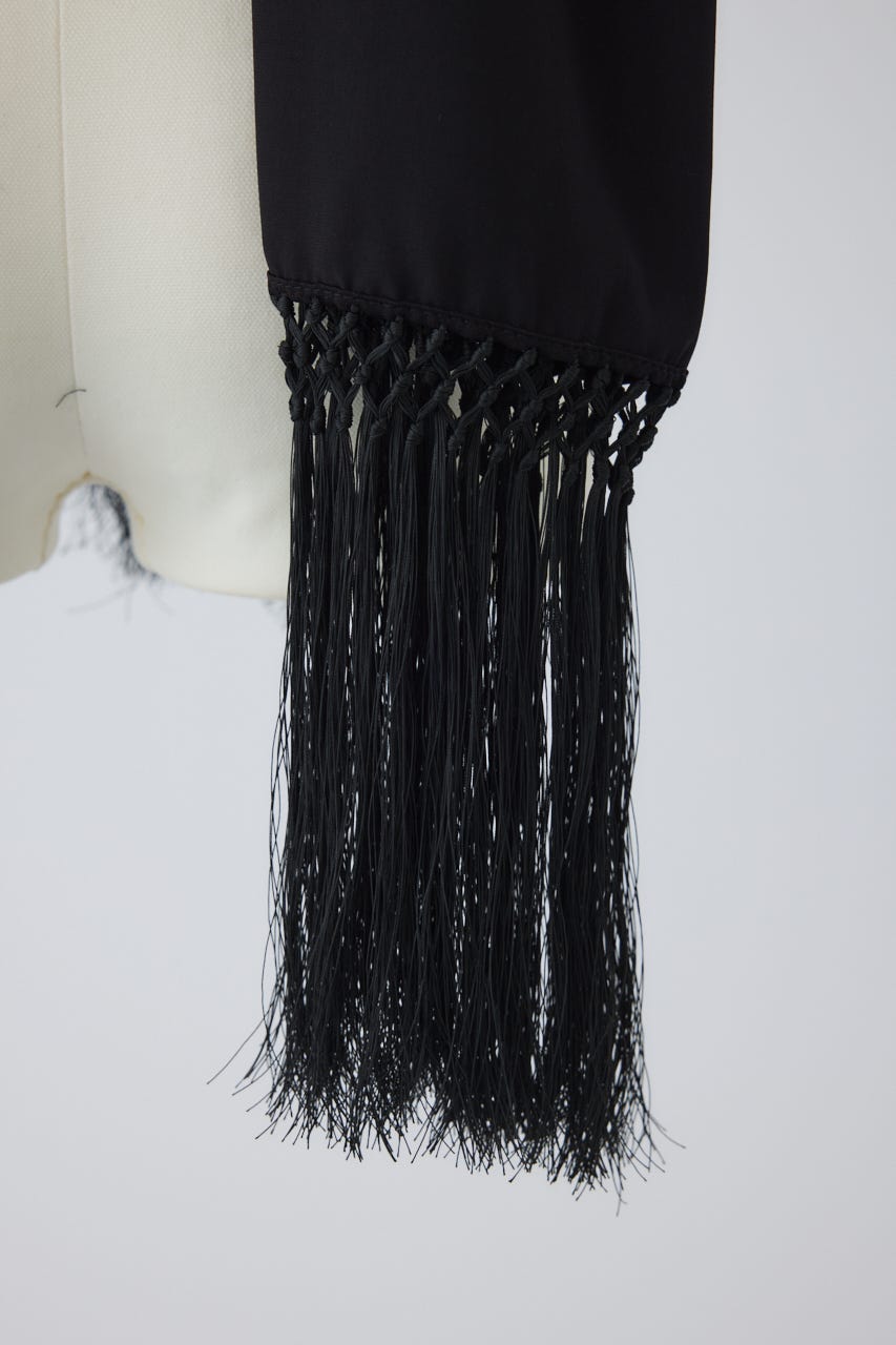 【26FW PRE ORDER】Flowing long stole BLK FREE