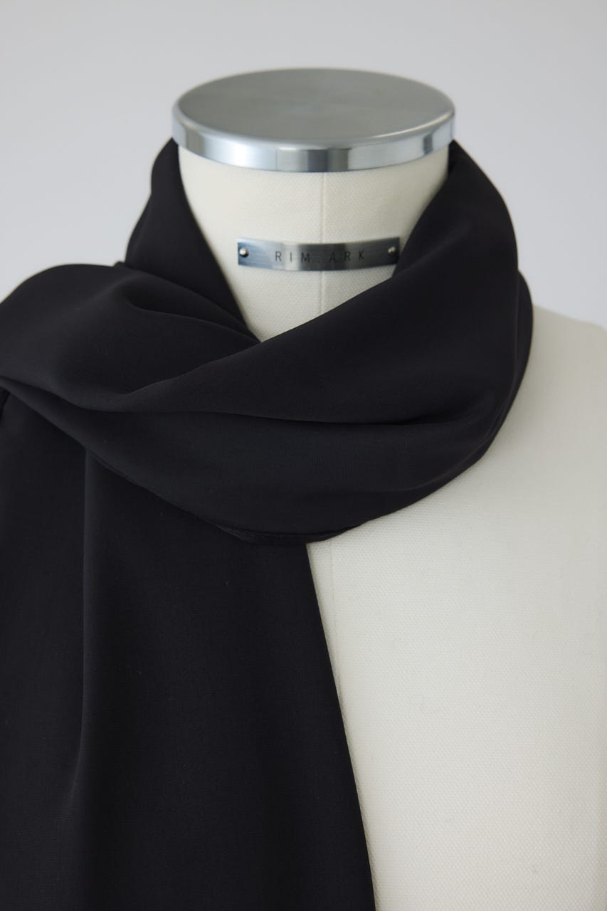 【26FW PRE ORDER】Flowing long stole BLK FREE