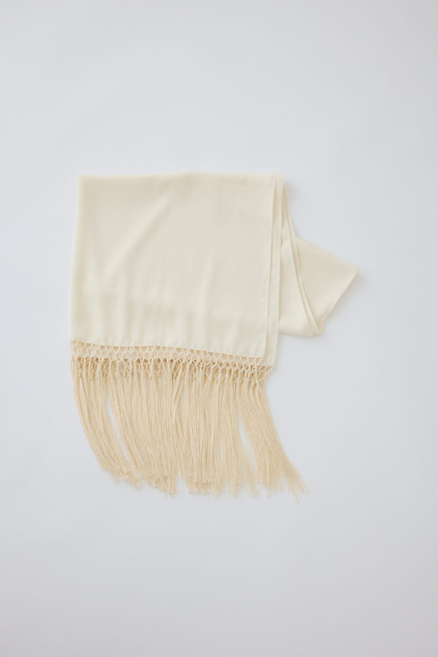 【26FW PRE ORDER】Flowing long stole WHT FREE