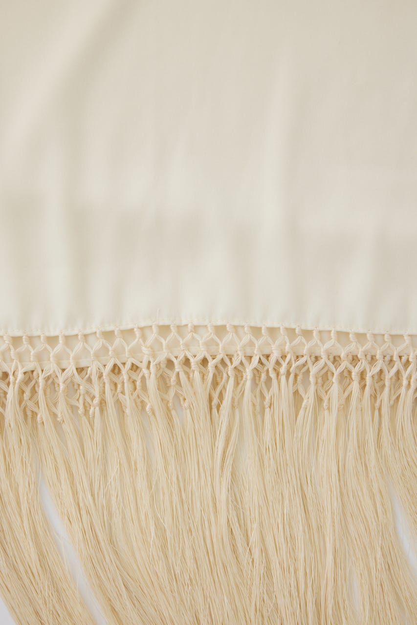 【26FW PRE ORDER】Flowing long stole WHT FREE