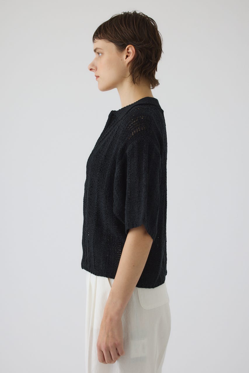 6/17- order start Summer knit shirt BLK FREE