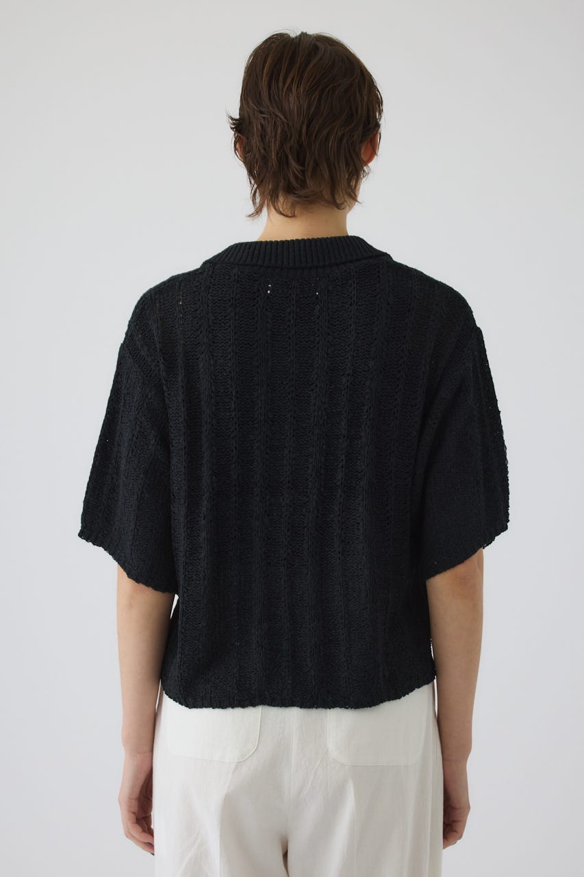 6/17- order start Summer knit shirt BLK FREE