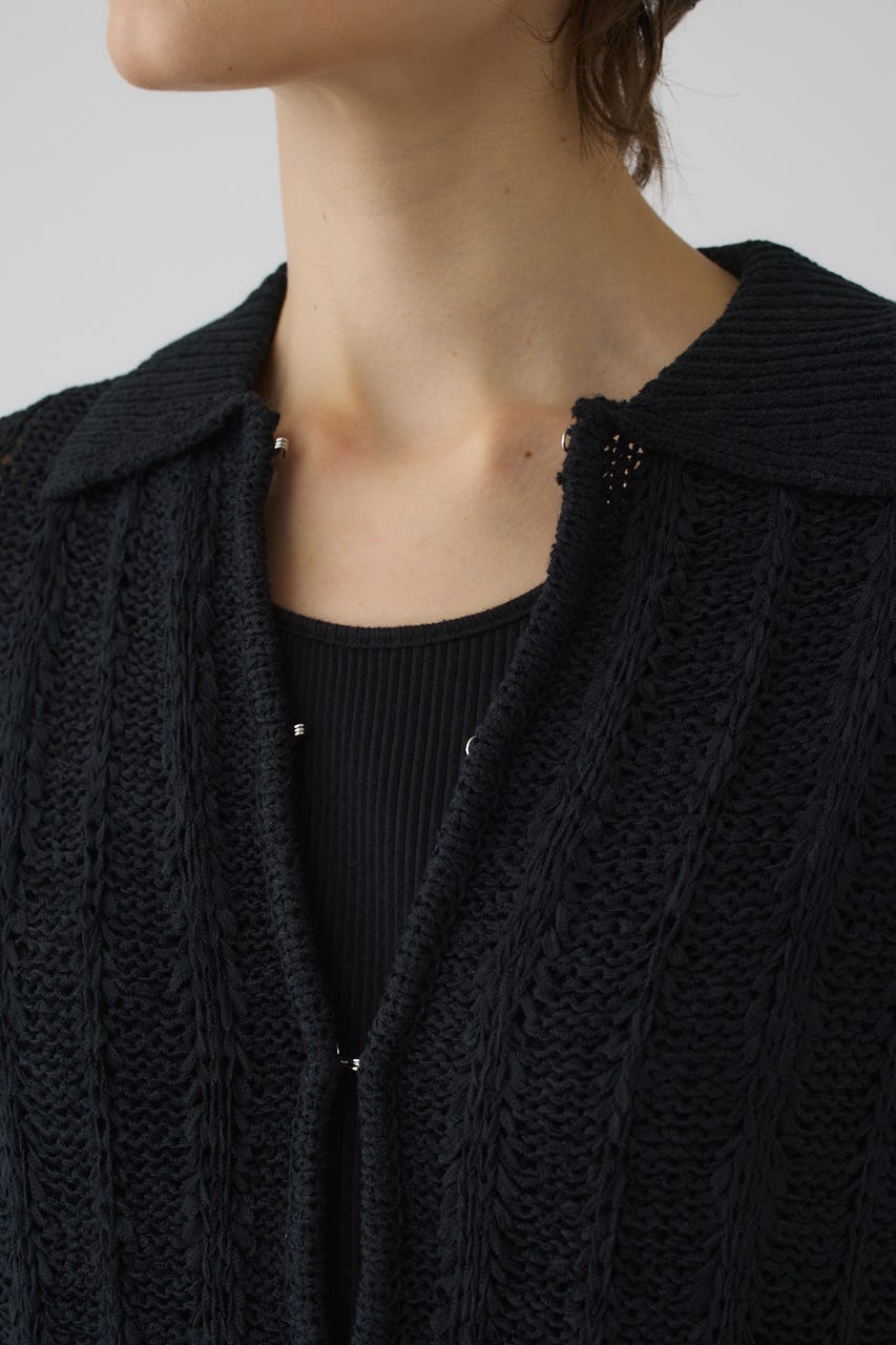6/17- order start Summer knit shirt BLK FREE
