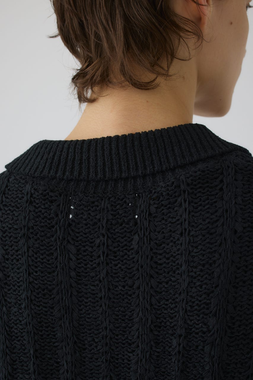 6/17- order start Summer knit shirt BLK FREE