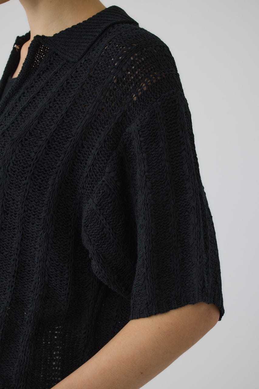 6/17- order start Summer knit shirt BLK FREE