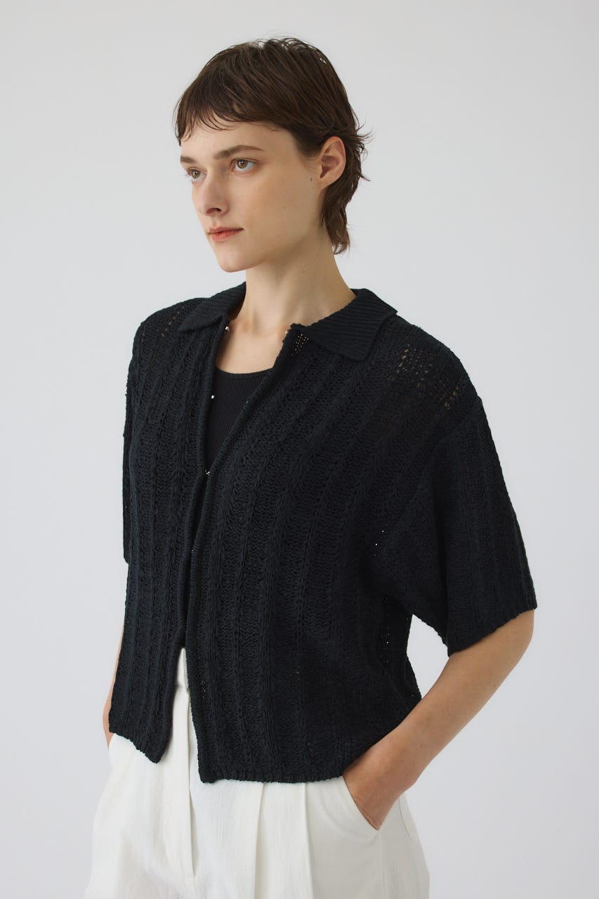 6/17- order start Summer knit shirt BLK FREE