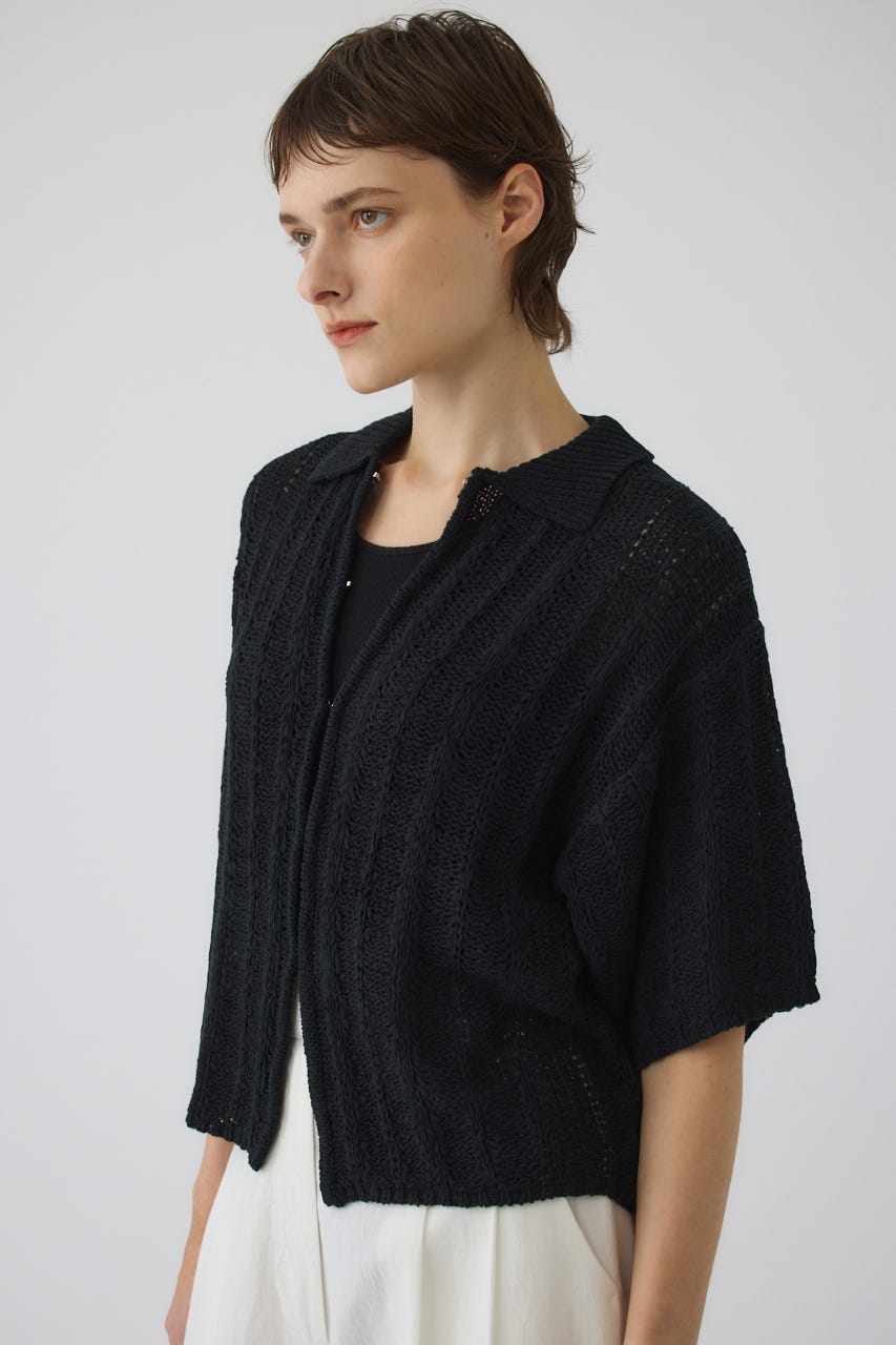 6/17- order start Summer knit shirt BLK FREE