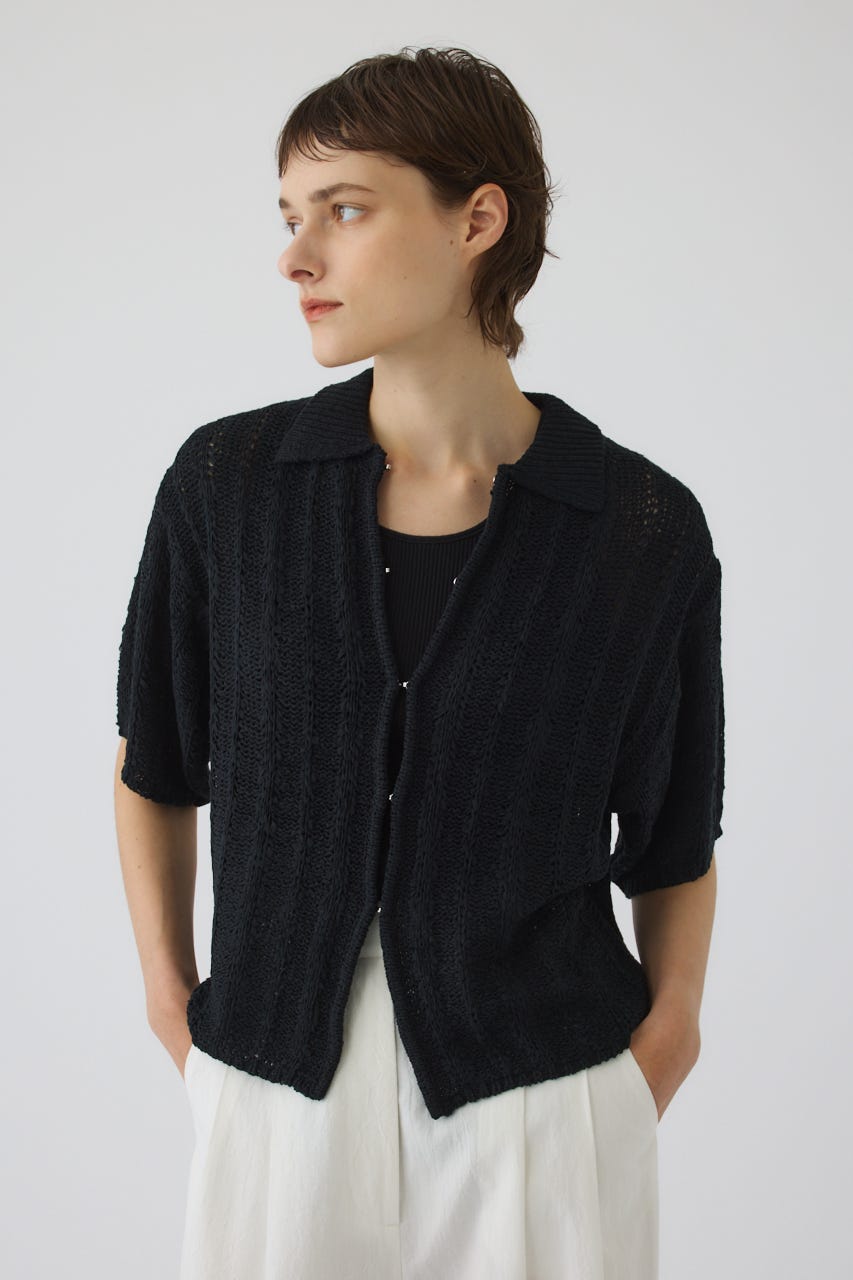 6/17- order start Summer knit shirt BLK FREE