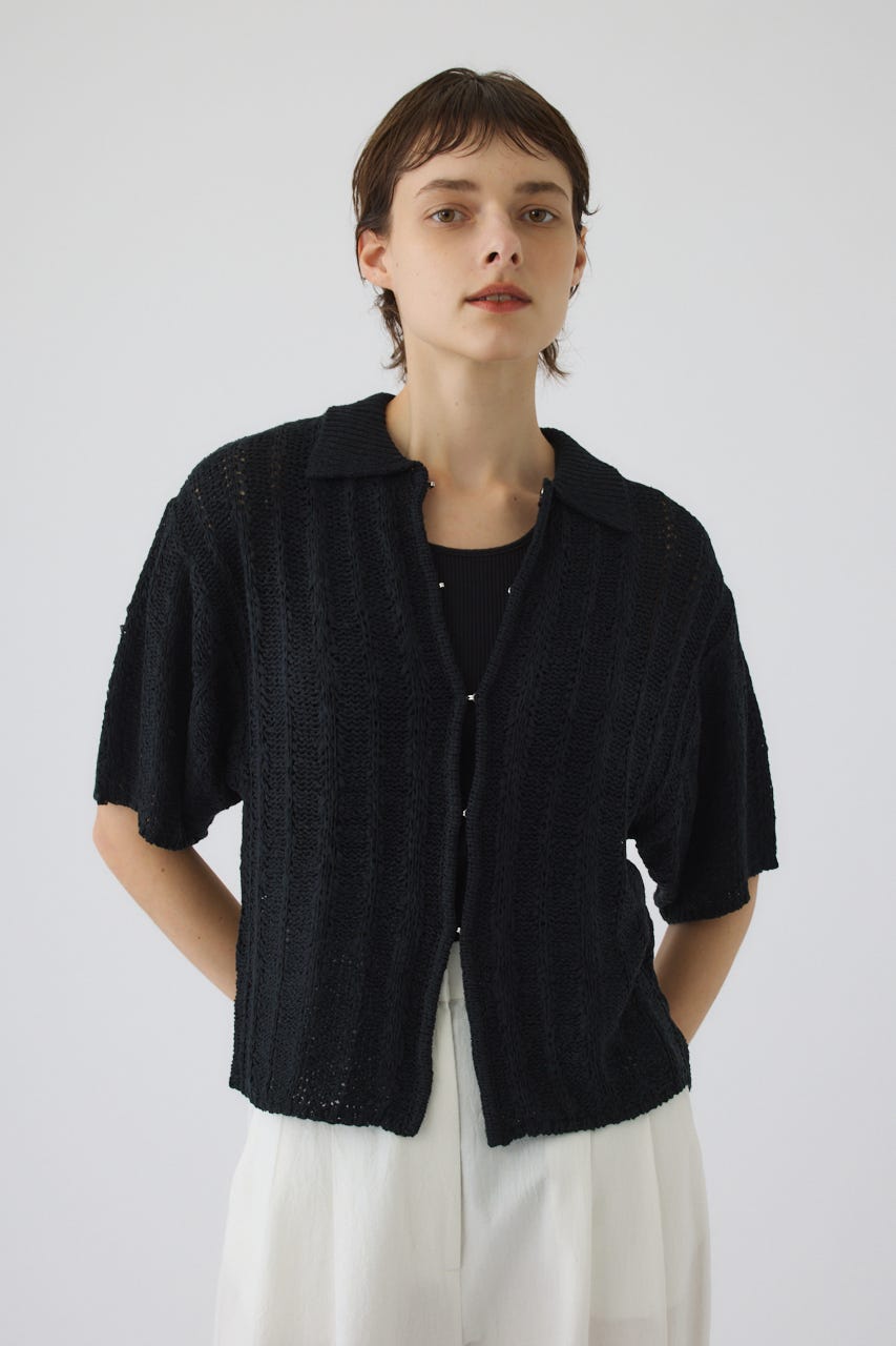 6/17- order start Summer knit shirt BLK FREE