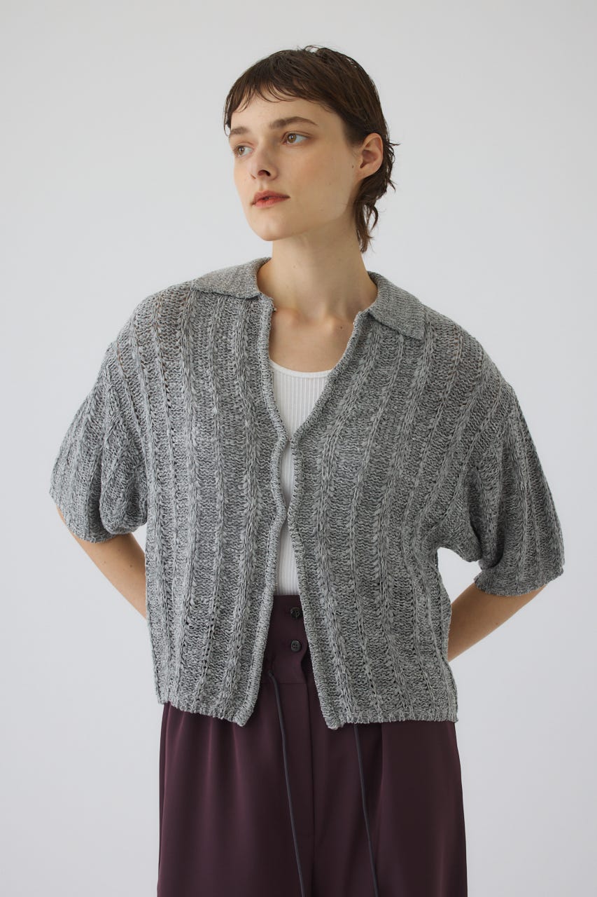 6/17- order start Summer knit shirt GRY FREE