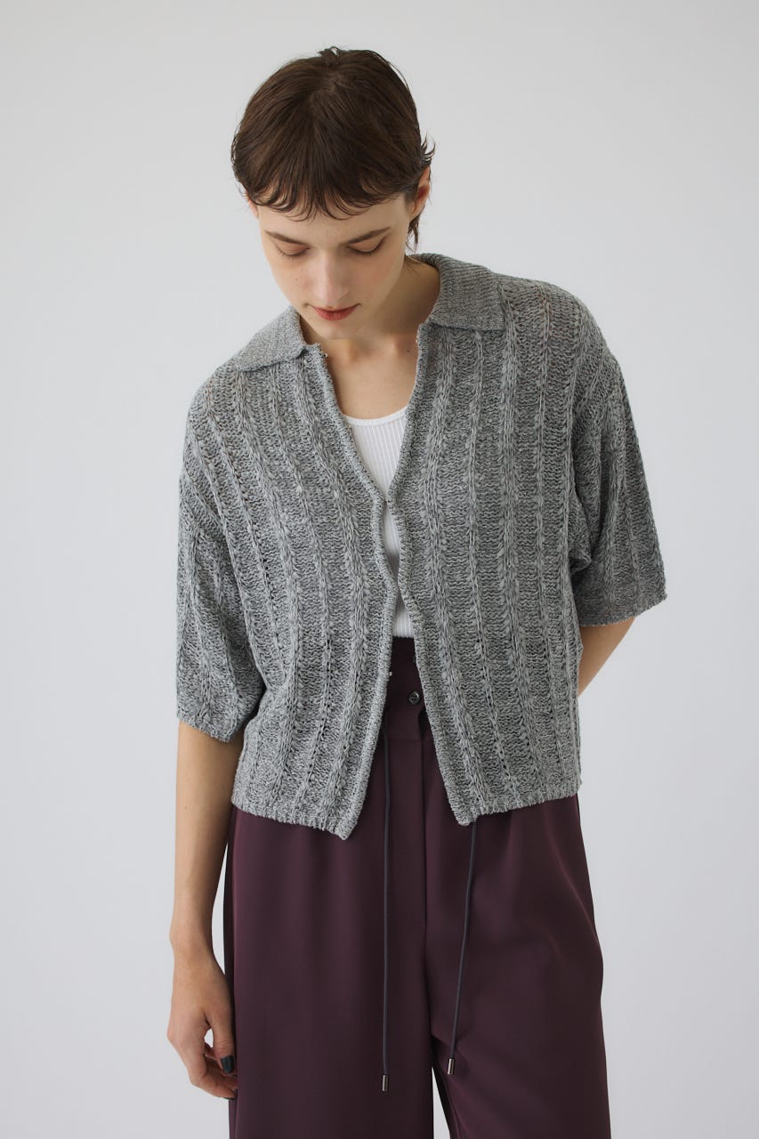 6/17- order start Summer knit shirt GRY FREE