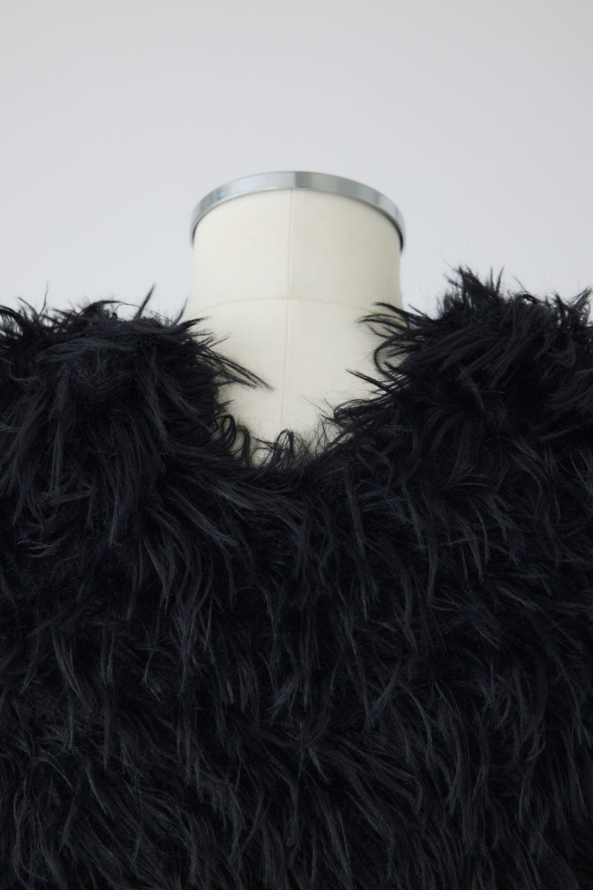 【26FW PRE ORDER】Two tipes over knit vest BLK FREE