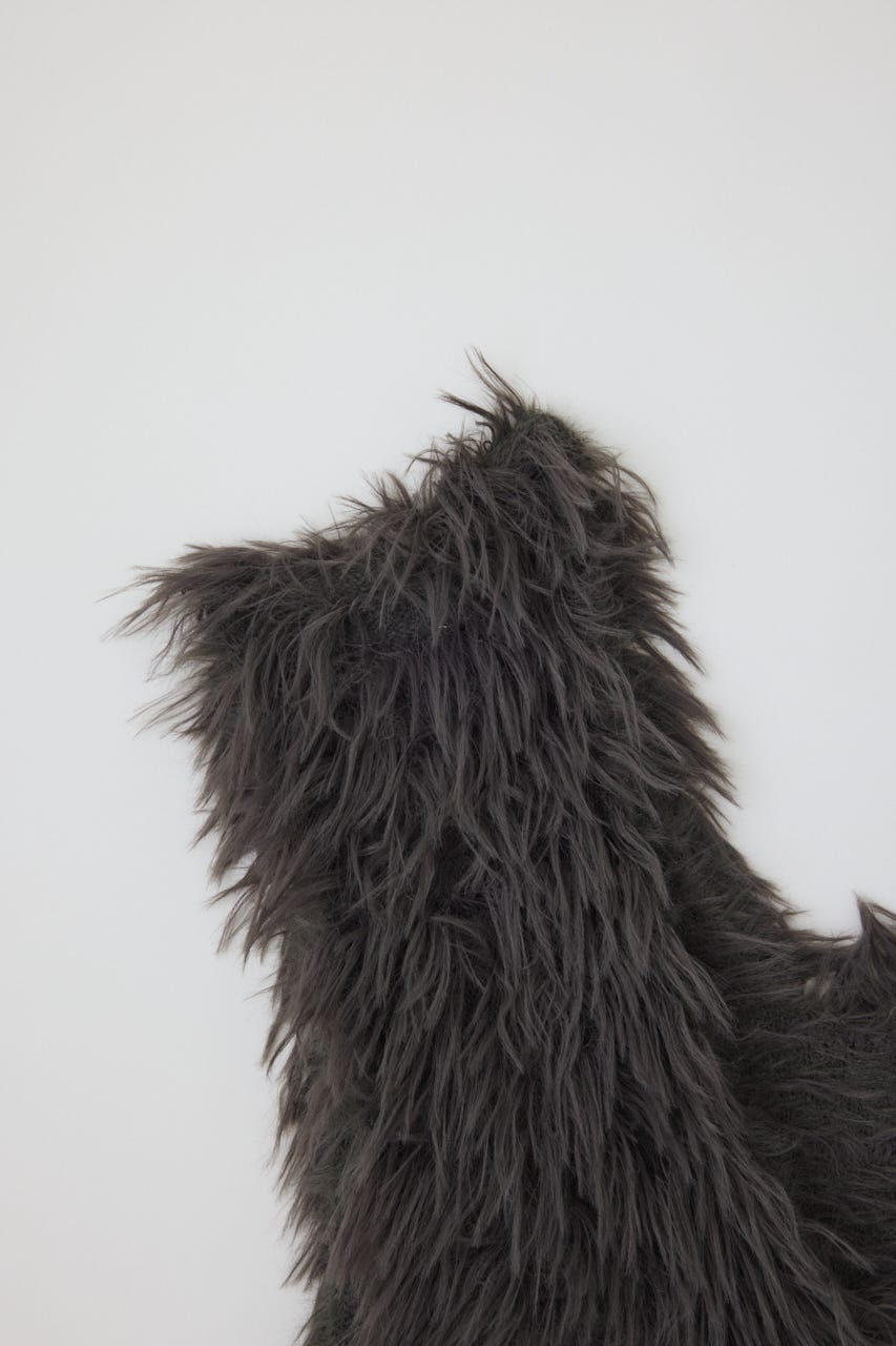 【26FW PRE ORDER】Two tipes over knit vest GRY FREE