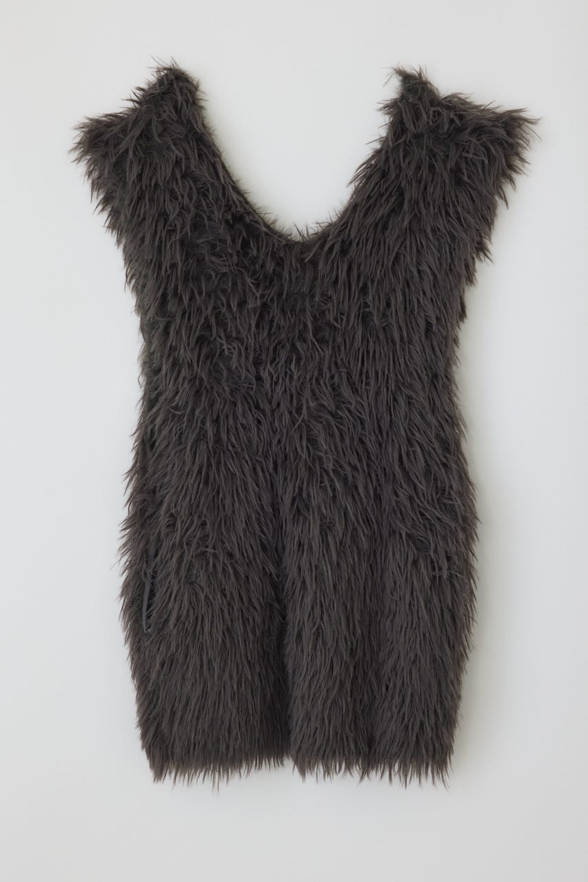 【26FW PRE ORDER】Two tipes over knit vest GRY FREE