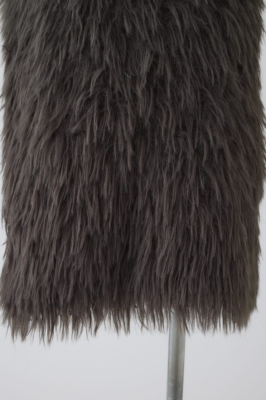 Fuzzy Knit Tunic Vest GRY FREE