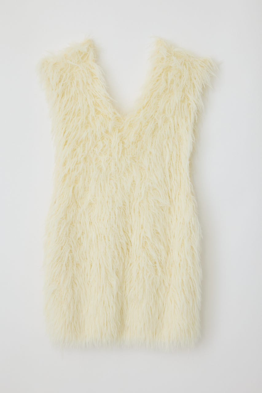 【26FW PRE ORDER】Two tipes over knit vest WHT FREE