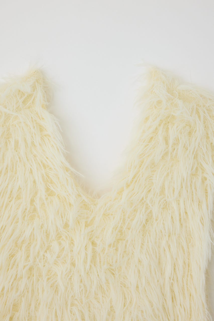 【26FW PRE ORDER】Two tipes over knit vest WHT FREE